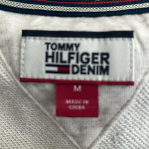 Tommy Hilfiger cream logo short sleeve sweater dress size‎ women’s medium - Picture 2 of 3